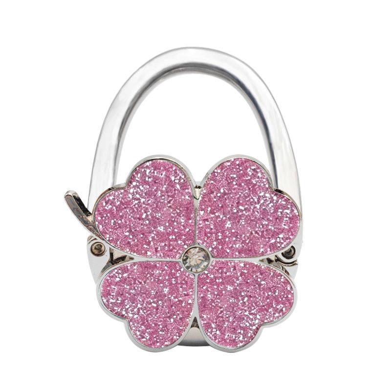Four-Leaf Clover Enamel Handbag Hook - Zinc Alloy Hanger