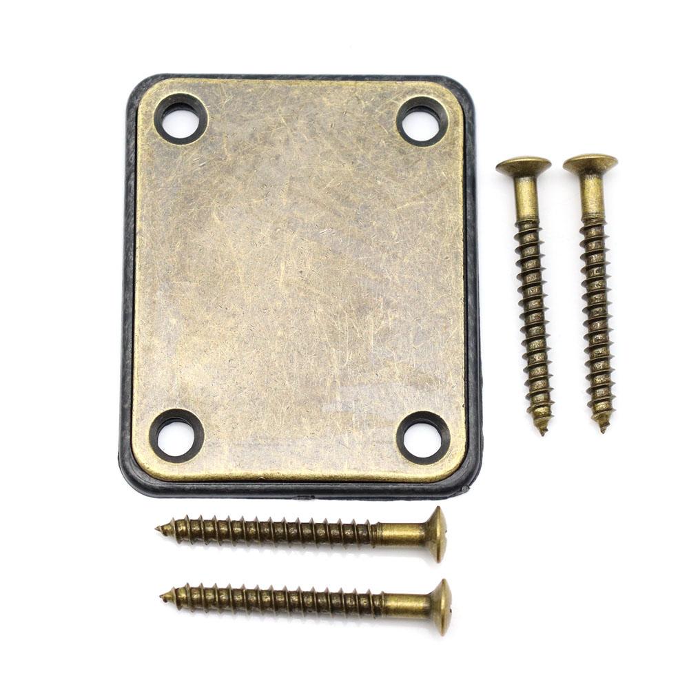1Set Electric Guitar Neck Plate With Screws For St Tl Guitar Jazz Bass Replacement Guitar Accessories 6Coloer