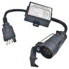Trailer Light Converter USA To EU Trailer Light Converter US 7-Way Blade Socket To EU 7-Pin Plug Brake Signal Separating