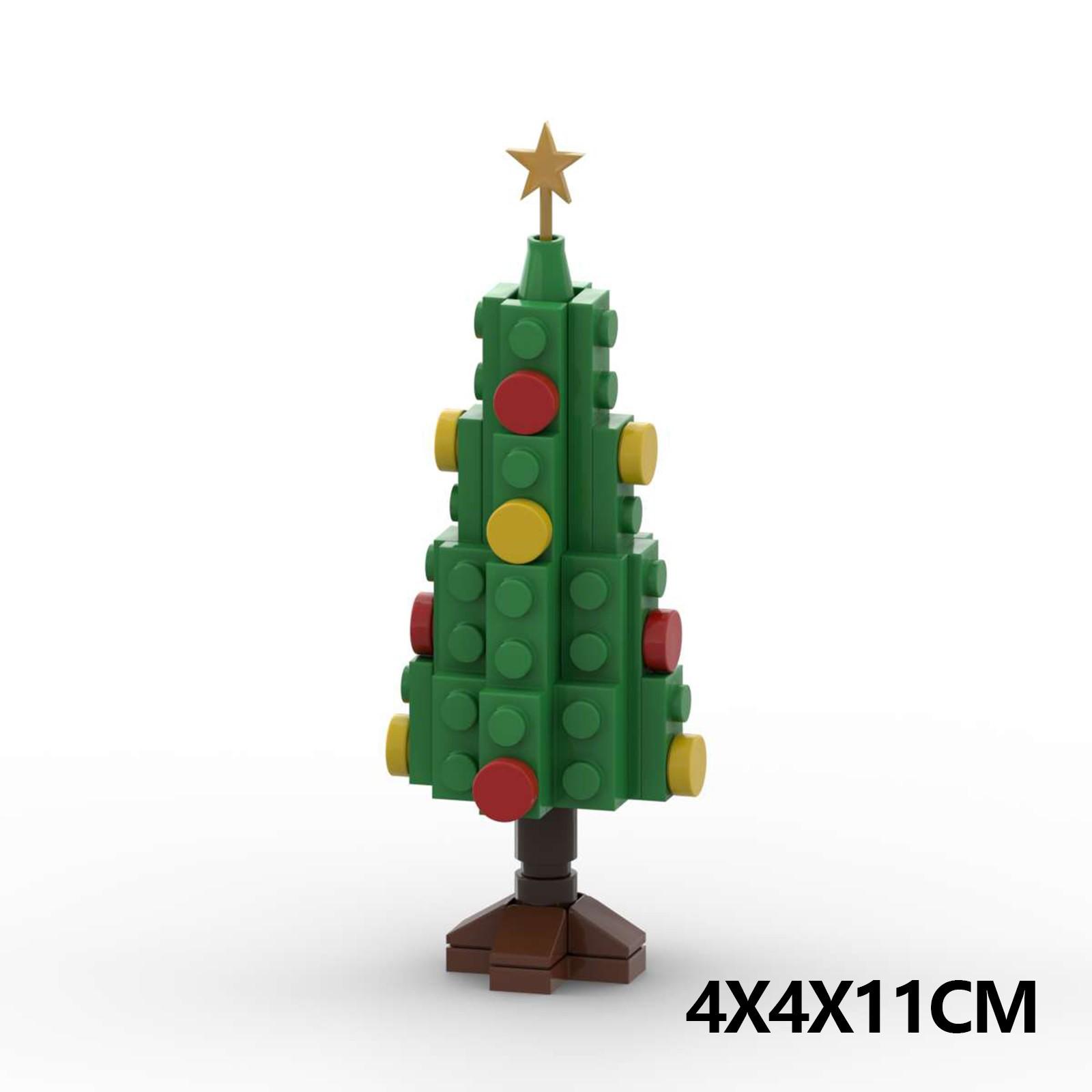 MOC Creative Christmas Tree Winter Series Car Toy Building Block Model Fun Building Block Toys Car Assemble Model Christmas