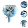 Crochet Bouquet Table Decor Handmade Finished Knitted Gesang Flower for Teacher’ Day Wedding Anniversary Thanksgiving Day Her