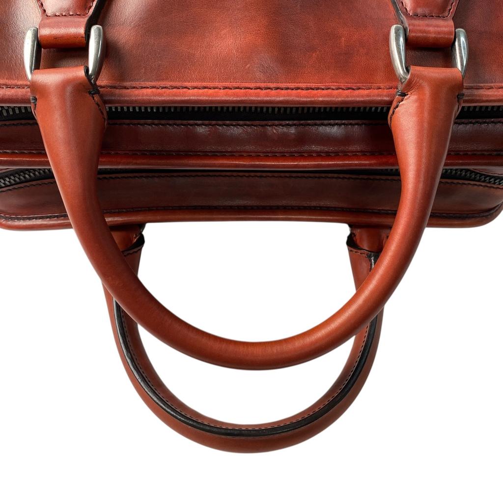 Used BerlutiShoulder Bag Red tea leather mens