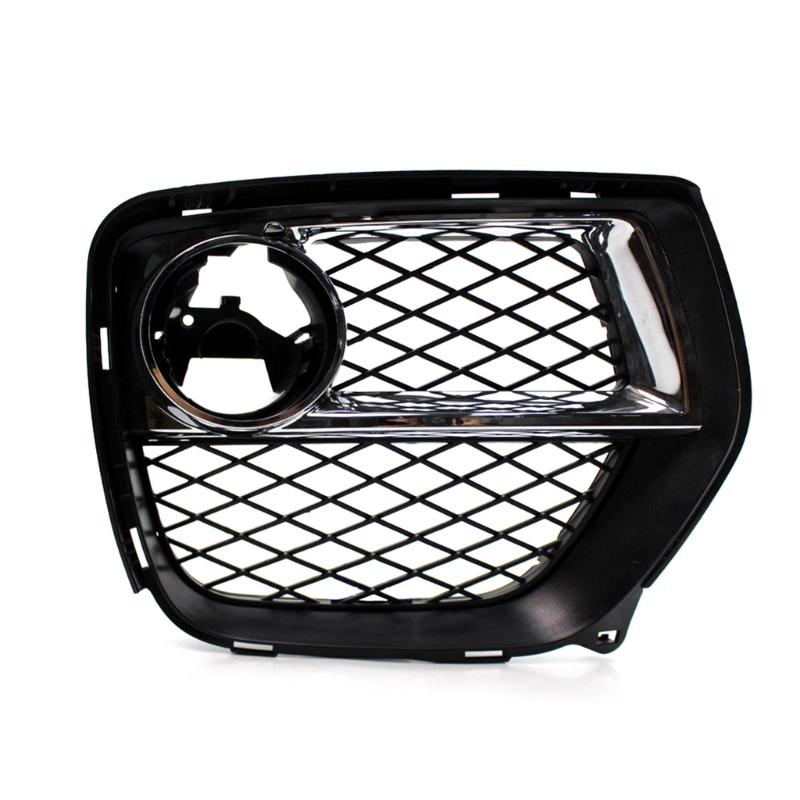 Left/Right Mesh Grille with Trim Intake Cover Front Bumper Fog Lamps Frame Grille Auto Accessories for 2012-2014
