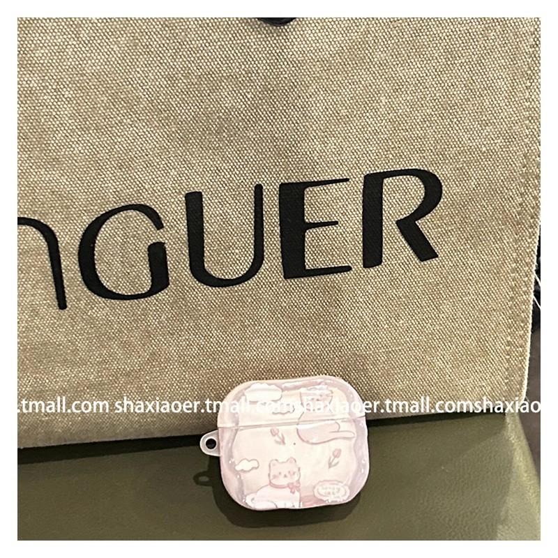 Pink Semi-transparent Cloud Cat for Airpodspro1 Apple Bluetooth Headset Cover AirPods 1 /1 Female 1 Shell