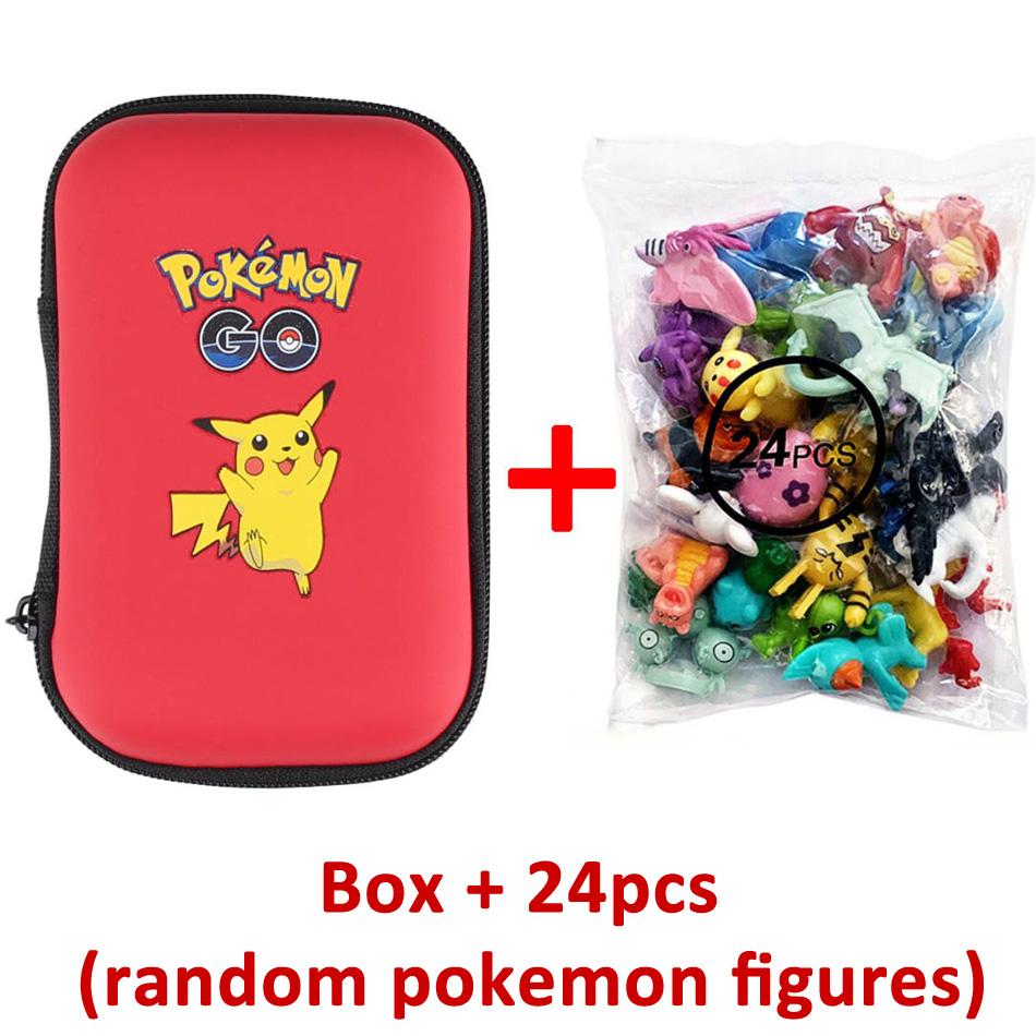 24pcs/Bag Set Game Character Figures Toy 2-3cm Bulk Anime Small Pocket Monster Mini Doll Lot Pikachu Figurine Birthday Gift