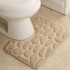 50cm Flannel U Shape Bathroom Rug Thick Absorbent Toilet Mat Non Slip Carpet Floor Pad Washable Bath Mat