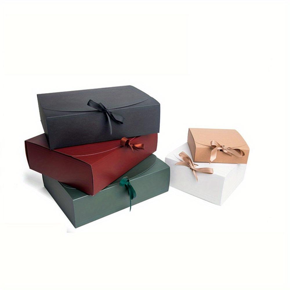 8pcs Gift Boxes with Lids Groomsmen Proposal Box Luxury Black Gift Box with Ribbon for Wedding Box Birthday Box Party Box Treat Boxes Bridesmaid Box