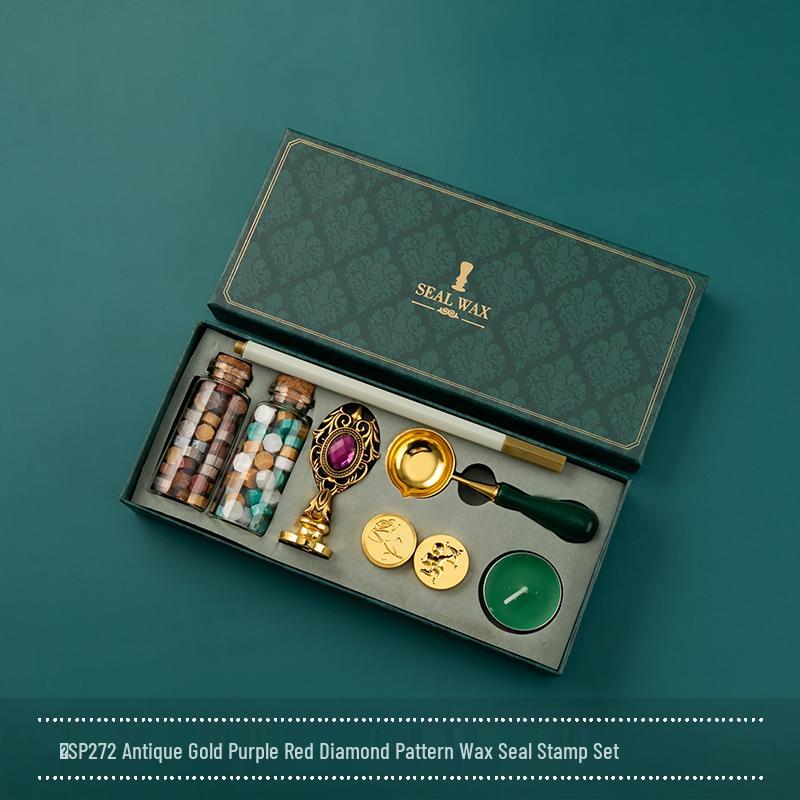Creative Sealing Wax Stamp Set with Wax Granules – Perfect Gift for Teachers, Classmates, or Special Occasions