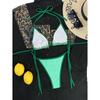 New Wrinkled Crinkled Splicing Bikini Female Swimsuit Women Swimwear Two-pieces Bikini Set Padded Bather Bathing Suit Swim