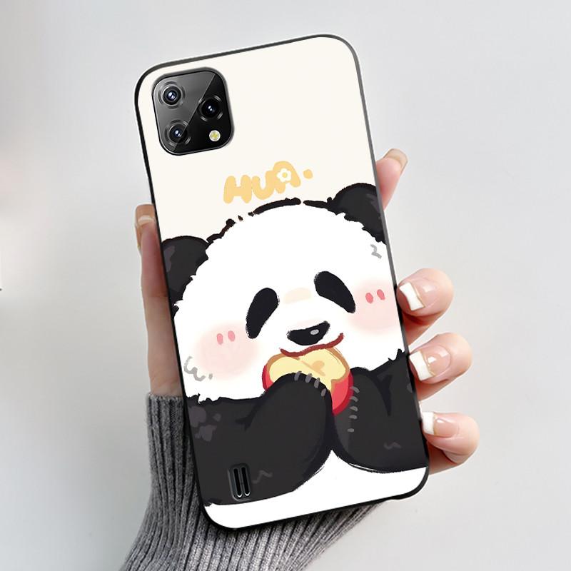 For Blackview A55 Case Oscal C60 Back Cover Luxury Cute Love Rabbit Funny Pattern Black TPU Soft Silicone Protective Phone Case
