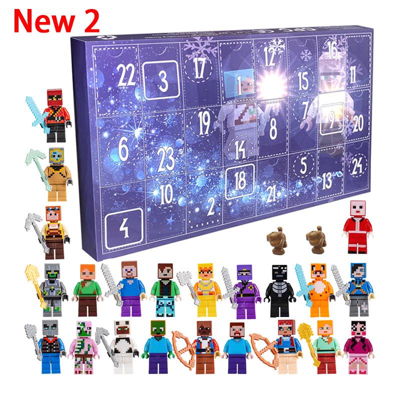 24-Day Digital Christmas Countdown Robot Building Blocks Gift Box for Kids