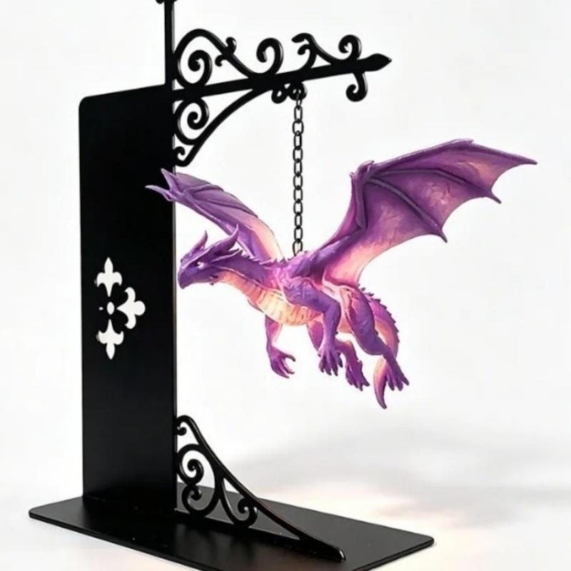Levitating Dragon Bookshelf LED Lamp Unique Floating Design Warm Glow for Fantasy Enthusiasts Home Decor Gift