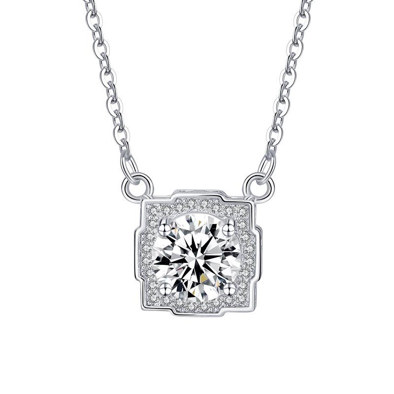 Plating PT950 Square Bag with Simulated Zircon Proposal, Eight Hearts and Eight Arrows Zircon Ring, Mosang Diamond Opening Female Ring