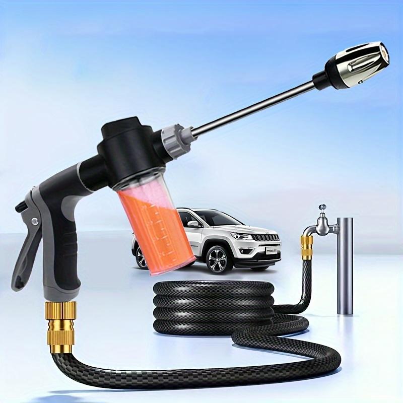 1pc High-Pressure Car Wash Gun RV Cleaning Plastic Gun Body Long Rod Nozzle Garden Hose Nozzle Garden Sprinkler Multi-Functional