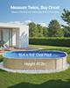 VEVOR Bâche de piscine ovale, Bâche de piscine 16,4 x 9,8 pieds, Style Uinbead, Bâche de piscine en vinyle durable, Épaisseur standard, Hauteur de paroi 47 pouces