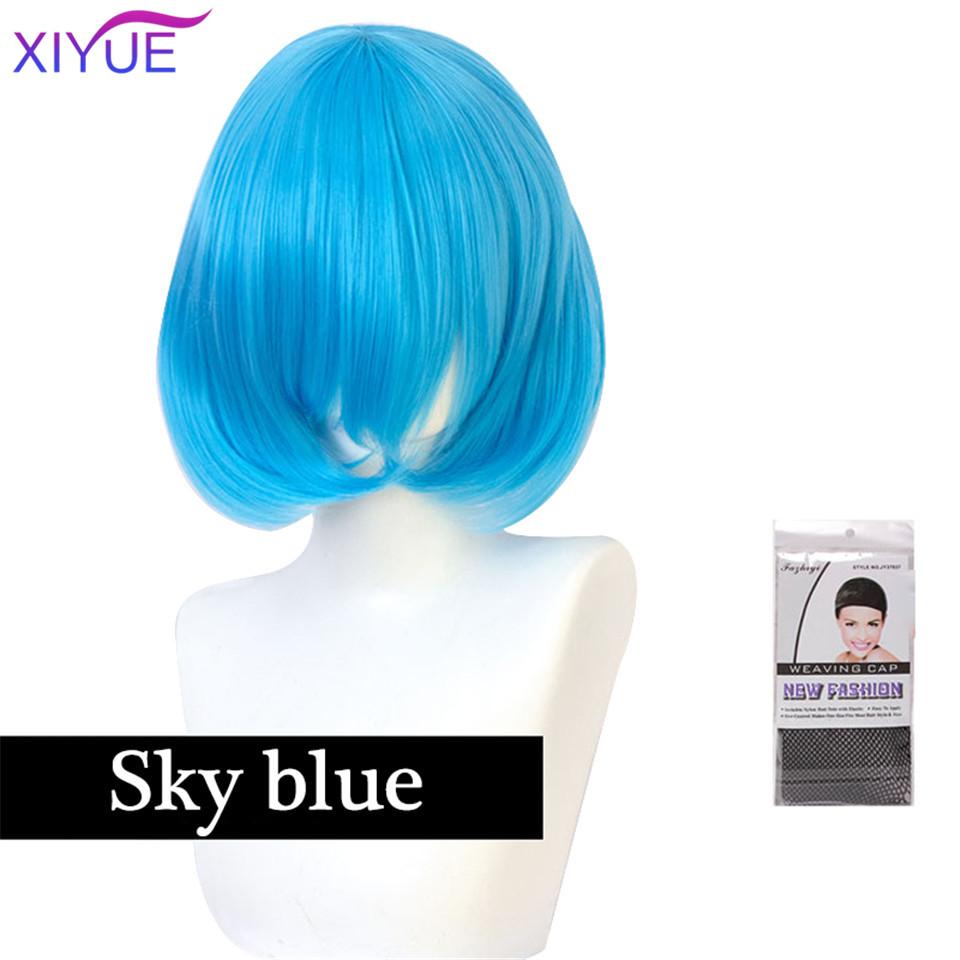 Perucă sintetică zilnică cu val mediu violet Umbre pentru femei negre albe Cosplay din fibre naturale păr fals rezistent la căldură peruci ondulate