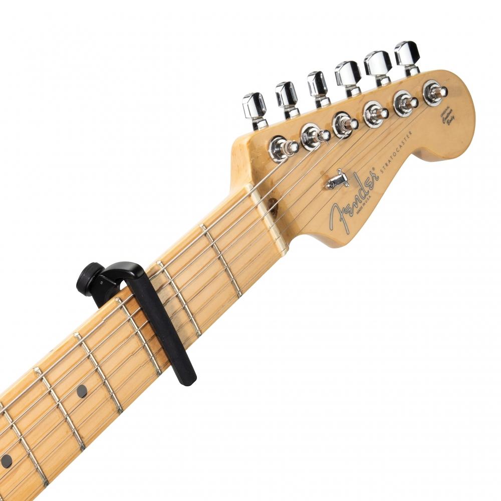 D'Addario Capo Tast kompatibel med elektrisk akustisk gitarKlassisk gitar tar i bruk FlexFit Technology Pro Plus Capo PW-CP-19 svart