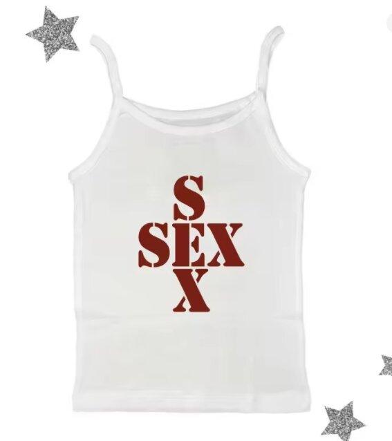 I HATE BEING SEXY Fashion European and American Trend Slogan Printed Top YK Spice Girl Navel Short T-Shirt
