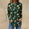 Tee Shirts For Women Casual Round Neck Long Sleeve Shirts Christmas Printing Top Pullover