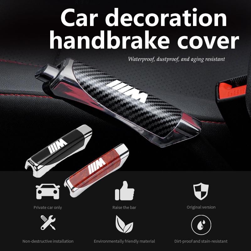 Car Handbrake Grip Protector Cover ABS SUV Interior Accessory For BMW M F10 F20 F30 F40 F15 F25 F26 F31 F49 E62 E83 E84