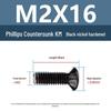 Yigu Uhlíková ocel Černý nikl Kalené KM Šrouby s plochou hlavou Phillips M2-M4 pro elektroniku