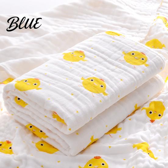 Baby Blanket Wrap Thin Swaddling Cotton Cartoon Body Dry Eye-catching Keep Newborn Printed Cloth