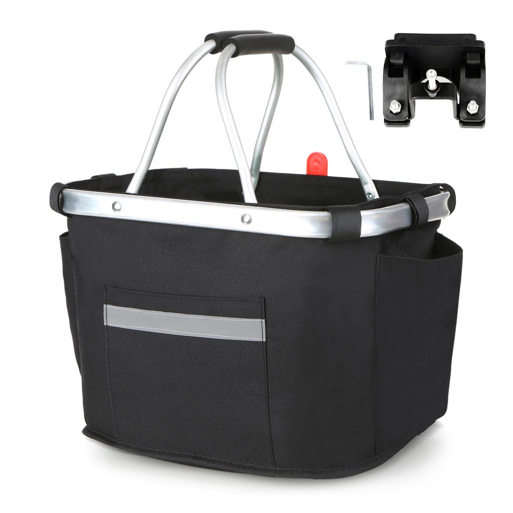 Lixada Bike Basket  Handlebar Front Basket Pet Carrier Bag for Shopping Commuting Bike Handlebar Basket Handlebar Basket