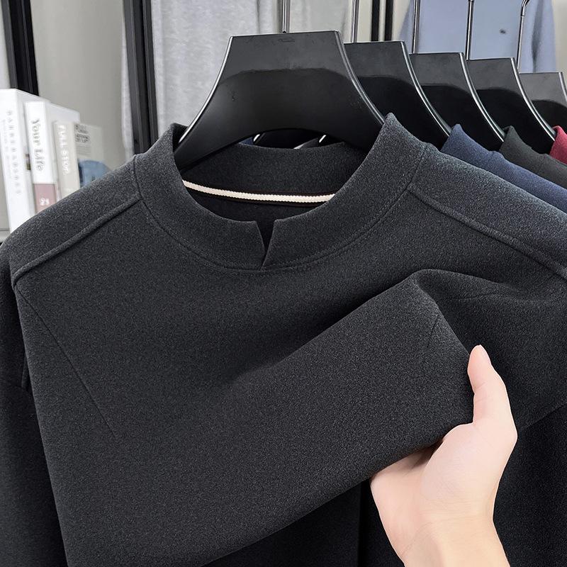 Men s Double-Sided German Velvet Self-Heating Thickened Hoodie Warm Base Layer (Autumn/Winter) 4XL (180-200 lbs)