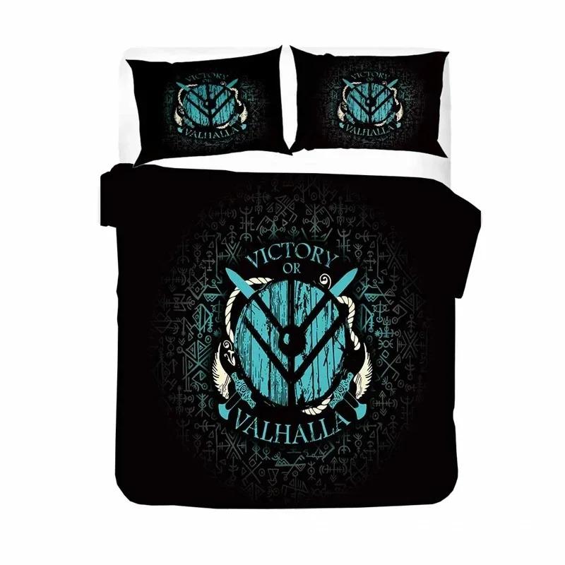 Viking Duvet Cover Collection Mjollnir Bedding Collection Scandinavian Folklore Motifs Northern Germanic Culture Comforter Cover Pillowcases
