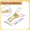 Rurili 20 Pieces Metal Wire Hollow Out Multi-Purpose Utility Clips Invoice Bill Paper Clips Clothesp Hanging Clips for Office School Home Use (Gold)