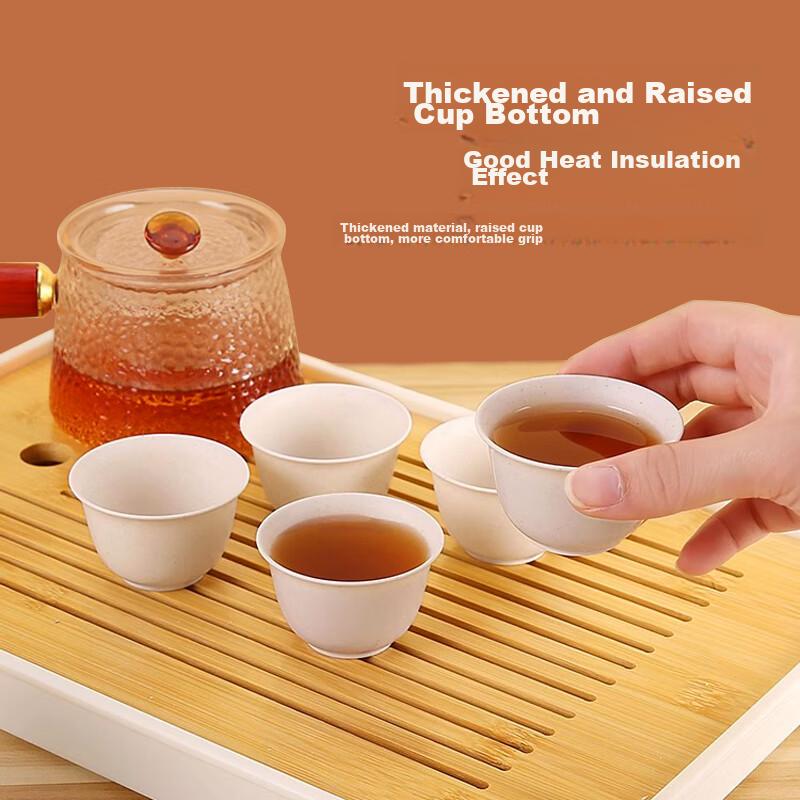 Xingfang Disposable Tea Cups, Kung Fu Tea Cups, 60ml, High-Quality Heat-Resistant Tea Cups for Brewing And Drinking Tea, 200 Pieces