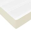 Bed Frame with Mattress Cream 90 x 190 cm Fabric