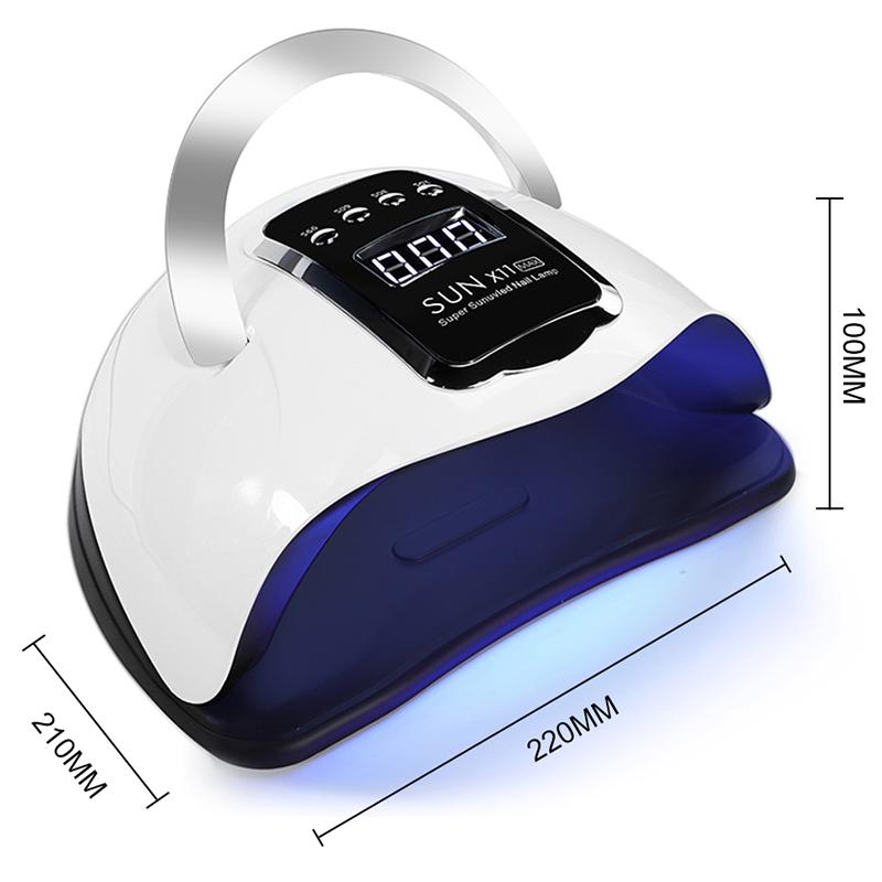 SUN X11 MAX Professionelle Nageltrocknerlampe für Maniküre, 280 W, Nagelgel-Lack-Trocknungsmaschine mit automatischem Sensor, UV-LED-Nagellampe