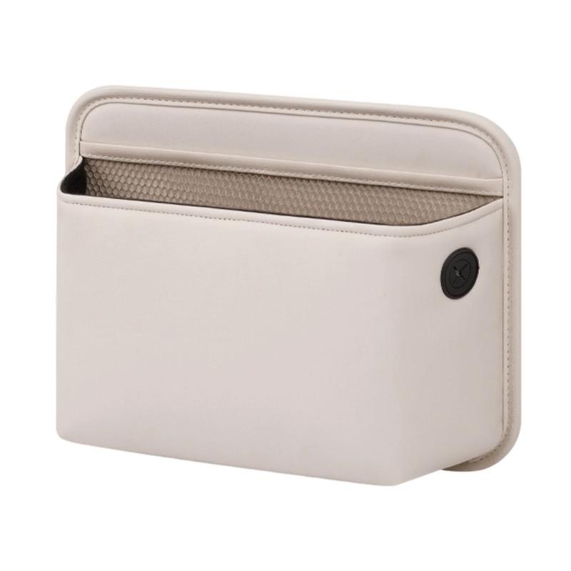 Leather Automotive Trash Can Dust Bin With Leakproof And Easy Clean Features For Car Cabin Organization Quick Install