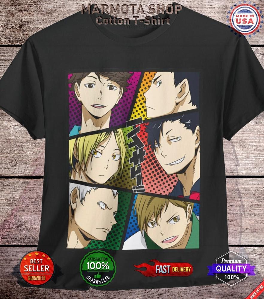 Haikyuu Tetsuro Kuroo Kenma Kozume Aone Shirt Anime Tee T-Shirt Volleyball Jap