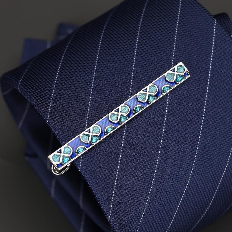 Men'S Tie Clip Men'S Simple Silver Metal Business Wear Fashion High-End Accessories Professional Men'S Pin