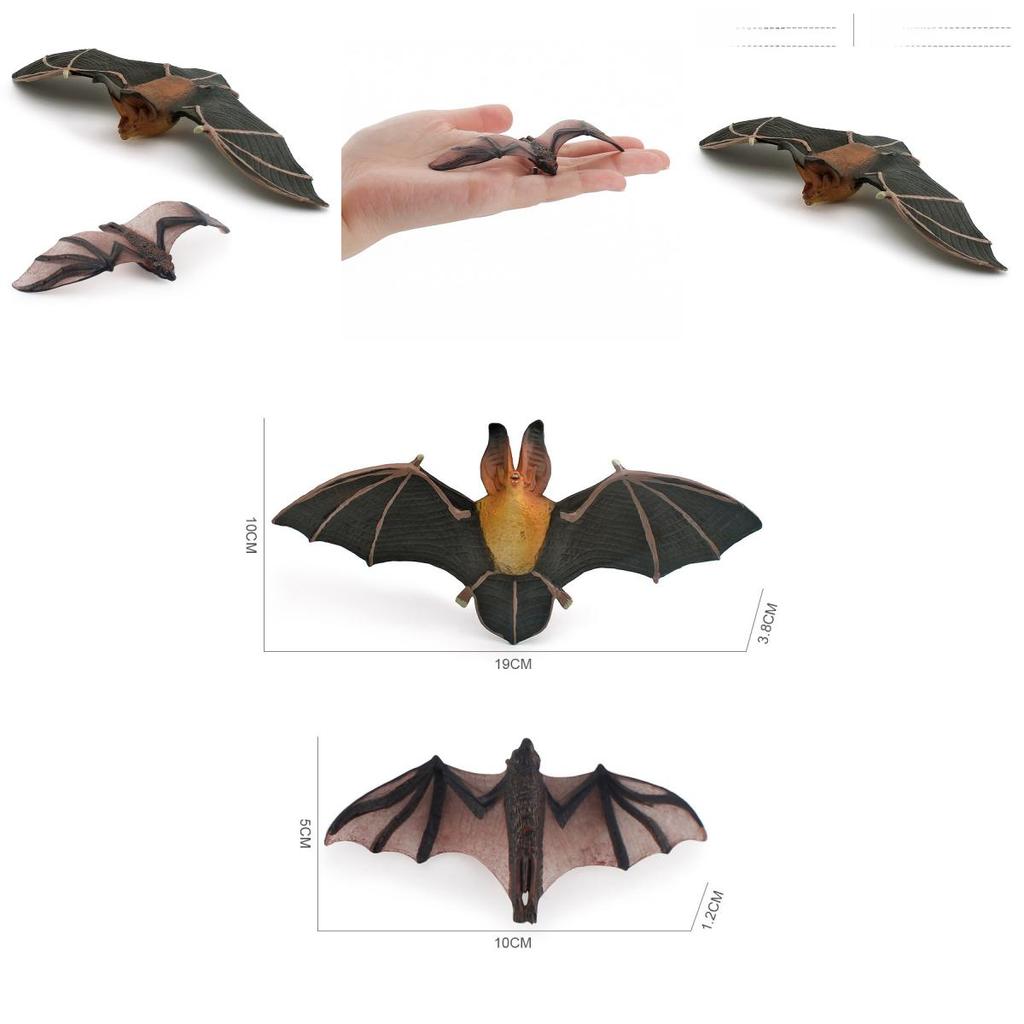 Halloween Bat Figure Pvc Plastic Static Model For Festive Scene Setting