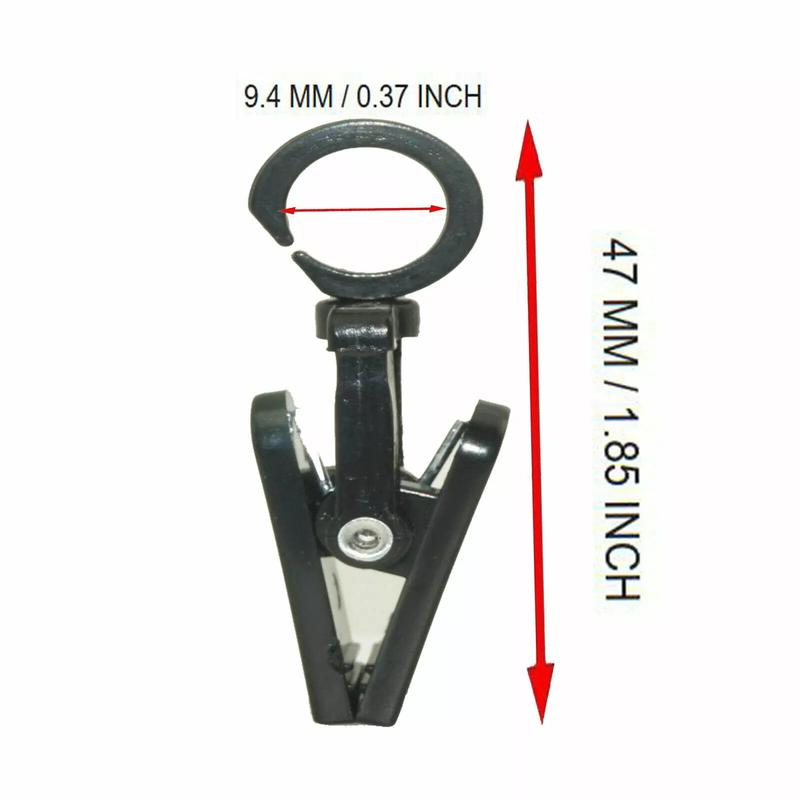 20pcs/Pack Black Plastic Klippy Clips RV Camper Trailer Hooks For Awning Lights Hang Lights Banners Accessories