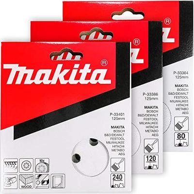 30 Parça - Çok Gritli Zımpara Diski Seti, 5 inç Ahşap, Metal ve Plastik için - 80 120 ve 240 Grit 8