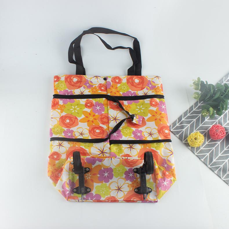 

Настраиваемая складная сумка-тележка из Оксфорда на колесах