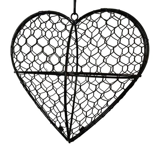 Bird Nesting House Metal Heart Birds Nesting Material Holder Hummingbird Nester Outdoor Bird Nest Box for Wild Birds To Collect Nesting Fibers