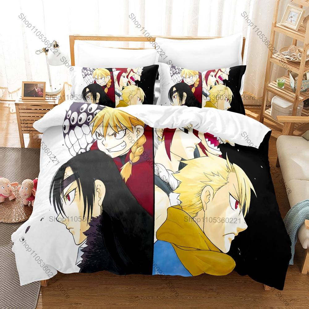 Cool Personality Anime Daemons of the Shadow Realm Bedding Set New Duvet Cover Pillowcase Yomi no Tsugai Theme Bed Set Bedroom D