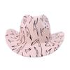 Versatile Graffiti Top Hat Western Cowboy Hat Men'S And Women'S Peach Top Jazz Hat