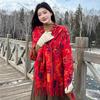 Womens Winter Oversized Shawl Wrap Scarf Boho Ethnic Print Faux Cashmere Warm Blanket With Tassels