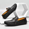Mode Neue Persönlichkeit Herren Business Casual Schuhe Lederstich Slipper Flats Bequeme Herren Loafer Gummisohle Fahrschuhe