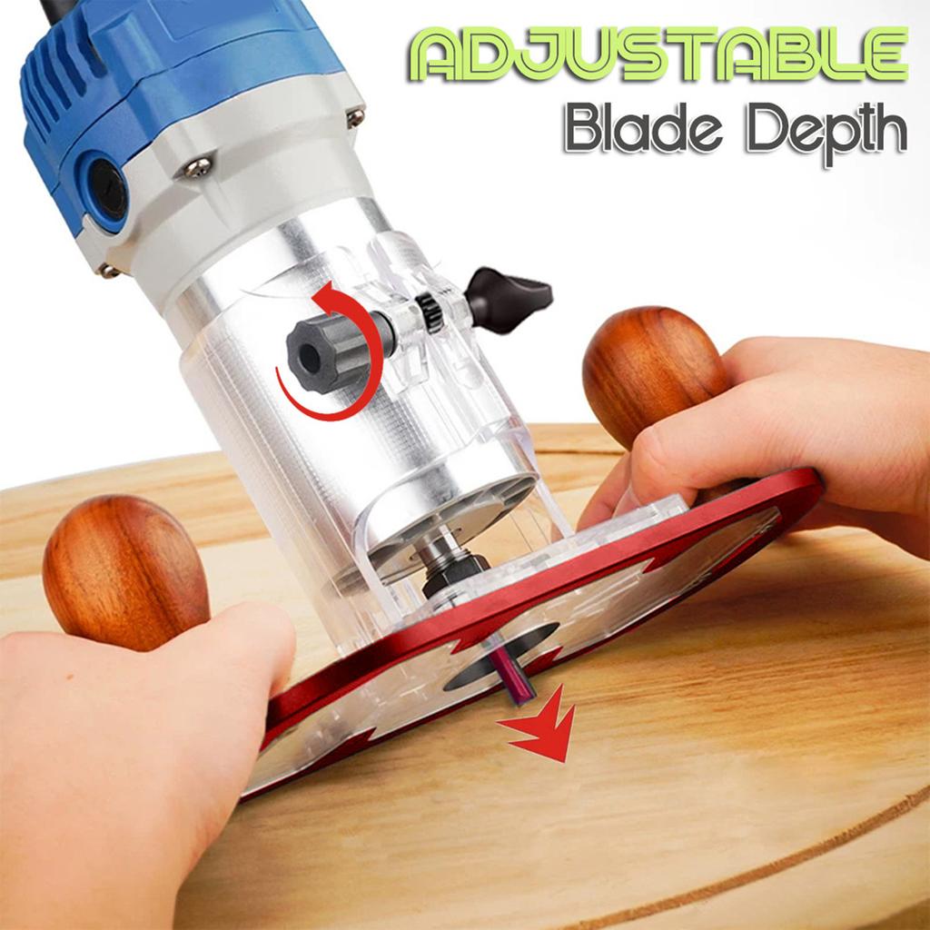 Router Fixed Base Adjustable Depth Aluminum Alloy Trimmer Base for 65mm Trimming Machine Trimming Machine Fixed Base