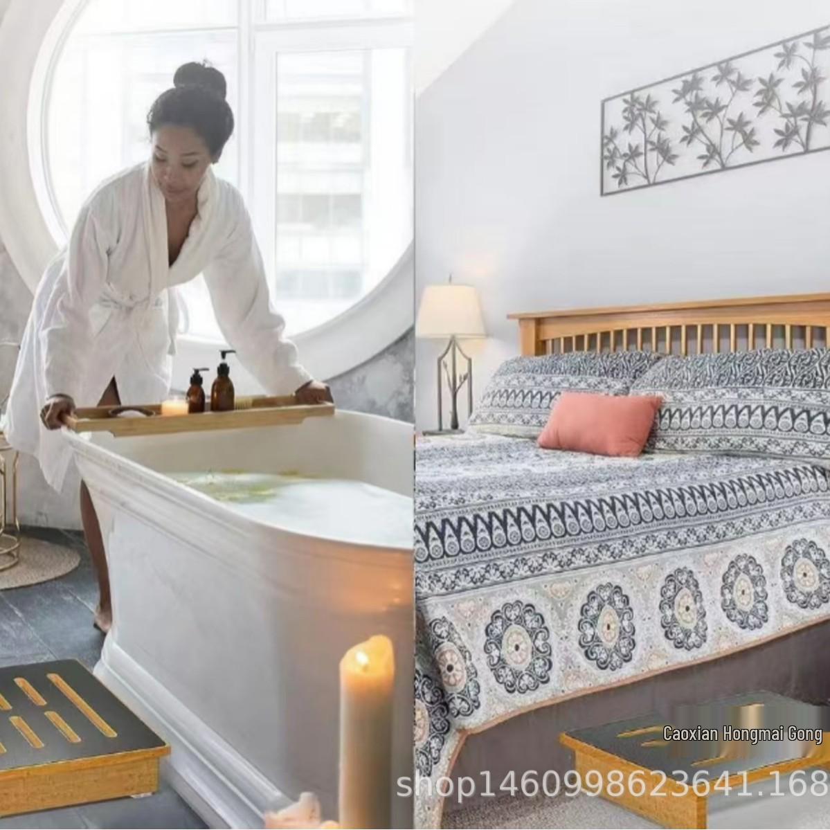 Нескользящая подставка для ног из массива дерева для офиса дома и использования во время беременности 3640₽