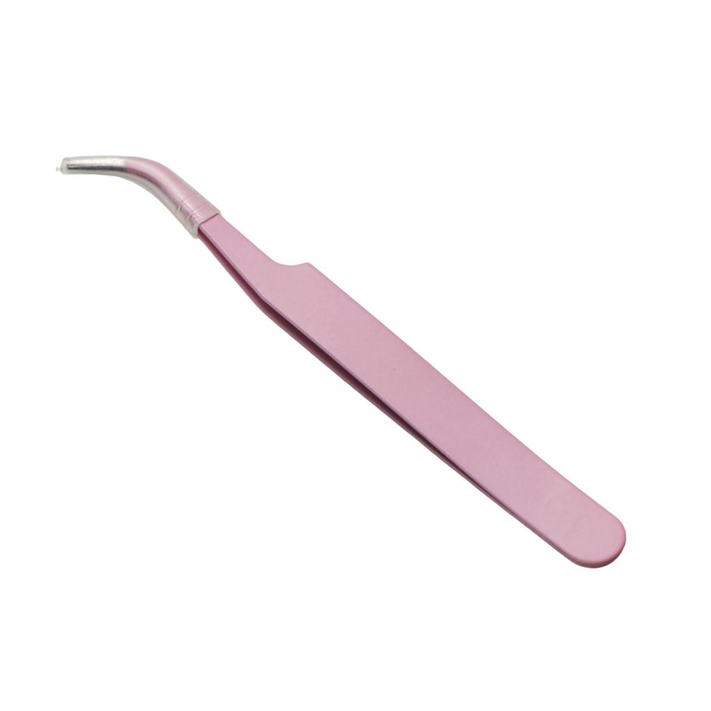 1pcs Macaron Colorful Stainless Steel Tweezers Straight and Bent Tips for Nails Eyelash Makeup DIY Sticker Tools