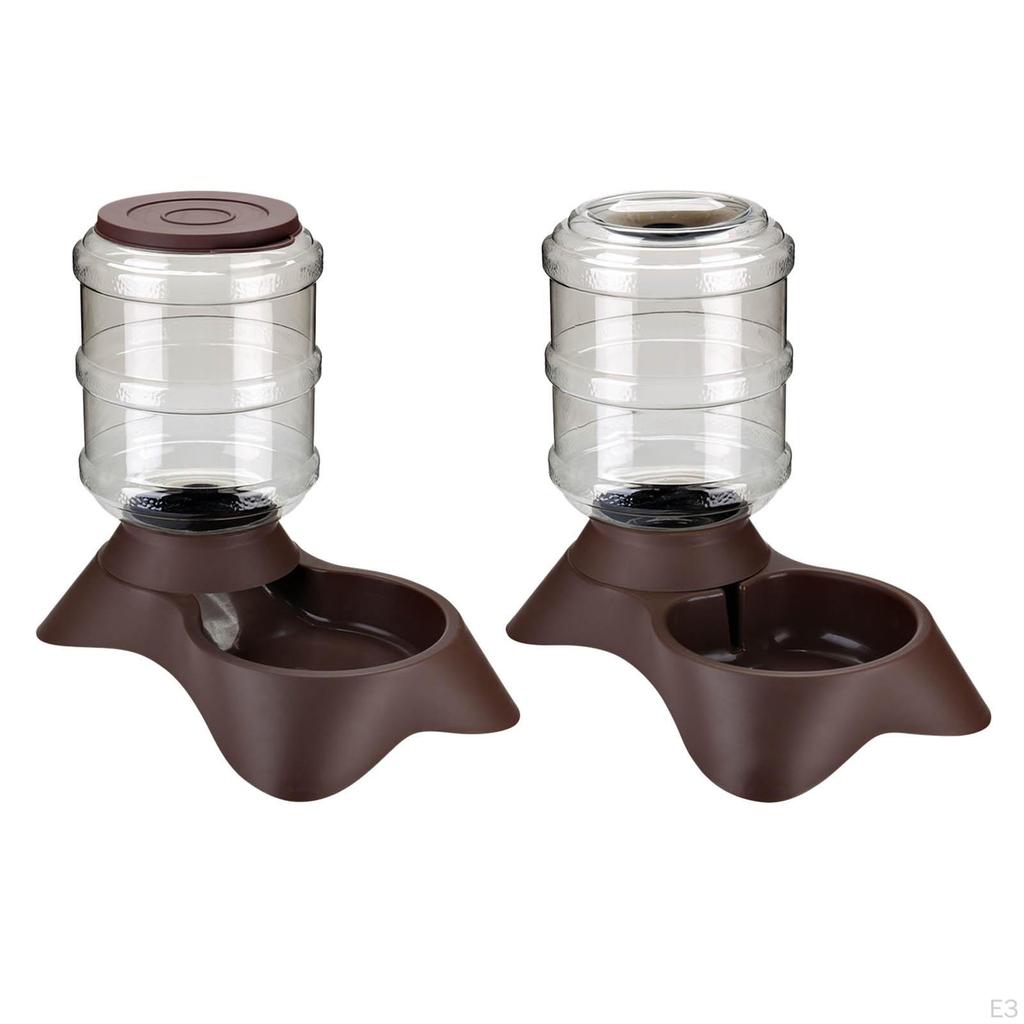 1 Gallon Automatic Pet Feeder , Waterer Water Food Dispenser, Bowl Animals Fountain for Kitty Small