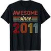 Cotton Summer Awesome Since 2011 Birthday Gift Tee Short Sleeve Casual Shirt Anniversary Celebration Top For Men Women 14 Years